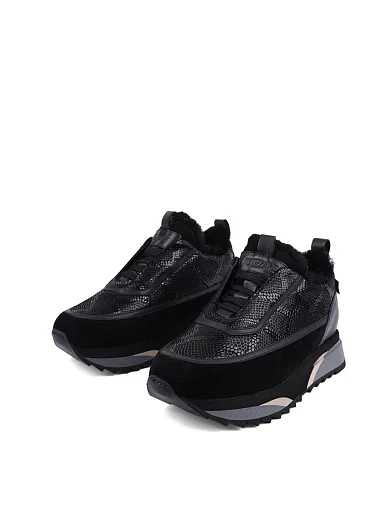 Жіночі кросівки Attizzare шкіряні чорні (7736-48) - фото 3 - Miraton