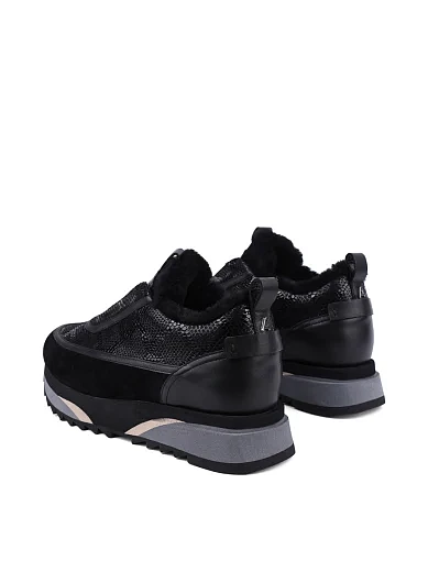 Жіночі кросівки Attizzare шкіряні чорні (7736-48) - фото 4 - Miraton