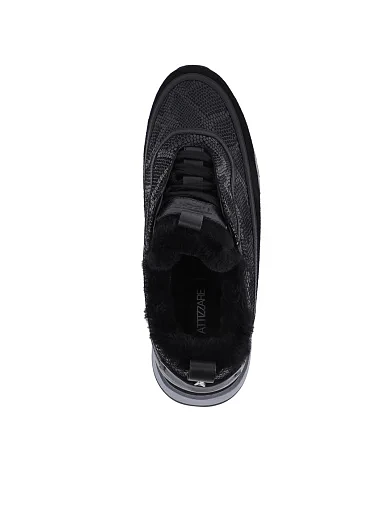 Жіночі кросівки Attizzare шкіряні чорні (7736-48) - фото 5 - Miraton