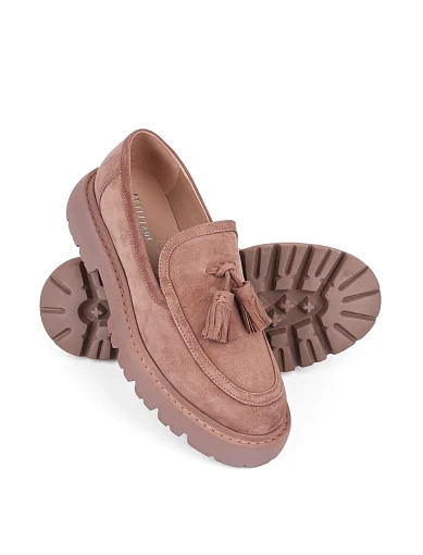 Жіночі туфлі Attizzare велюрові коричневі (XH3109-227) - фото 2 - Miraton