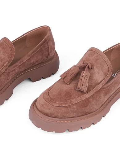 Жіночі туфлі Attizzare велюрові коричневі (XH3109-227) - фото 5 - Miraton