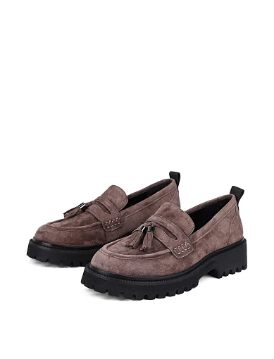 Жіночі туфлі MIRATON велюрові коричневі (YK708D-24-508) - фото 3 - Miraton