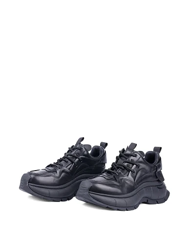 Жіночі кросівки MIRATON шкіряні чорні (2333-2) - фото 3 - Miraton