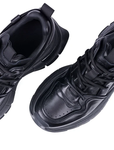 Жіночі кросівки MIRATON шкіряні чорні (2333-2) - фото 5 - Miraton