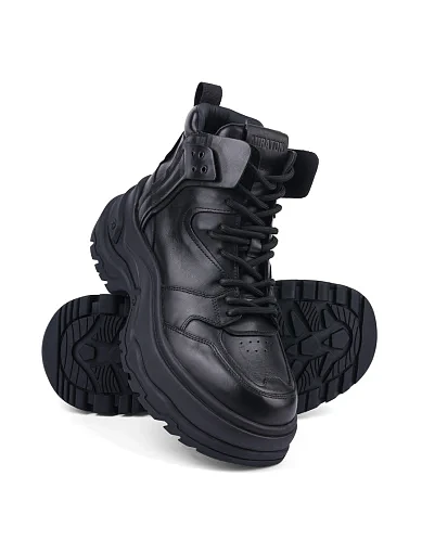 Жіночі черевики MIRATON шкіряні чорні з підкладкою з натуральної шкіри (2398-2) - фото 2 - Miraton