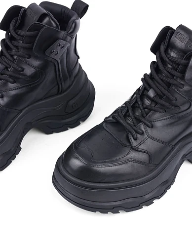 Жіночі черевики MIRATON шкіряні чорні з підкладкою з натуральної шкіри (2398-2) - фото 5 - Miraton