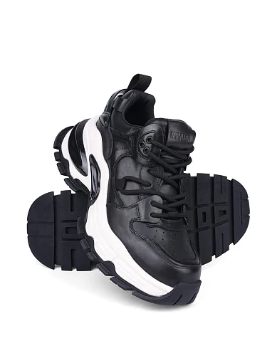 Жіночі кросівки MIRATON шкіряні чорні шкіряні (3313-2) - фото 2 - Miraton