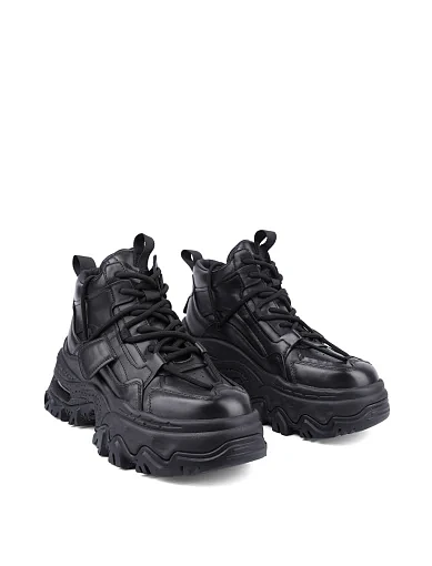 Жіночі черевики MIRATON шкіряні чорні з підкладкою з натуральної шкіри (3933-1) - фото 4 - Miraton