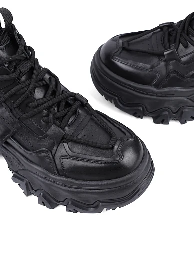 Жіночі черевики MIRATON шкіряні чорні з підкладкою з натуральної шкіри (3933-1) - фото 5 - Miraton