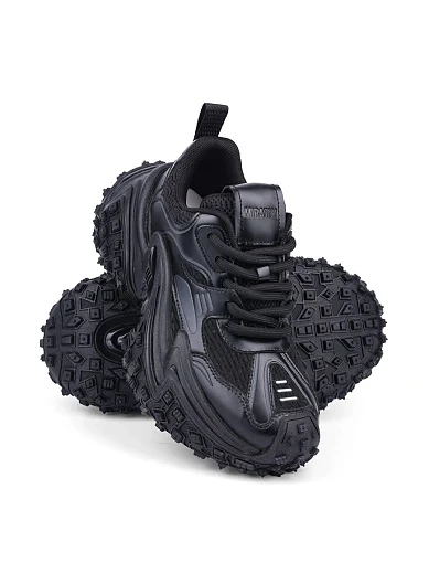 Жіночі кросівки MIRATON шкіряні чорні (1262-2) - фото 2 - Miraton