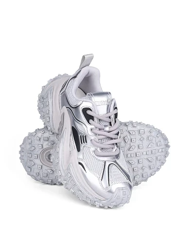 Жіночі кросівки MIRATON шкіряні сірі (1262-2) - фото 2 - Miraton