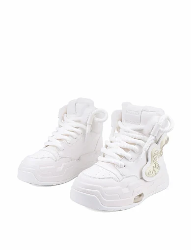 Жіночі черевики MIRATON шкіряні білі з підкладкою з натурального хутра (211D-28) - фото 3 - Miraton