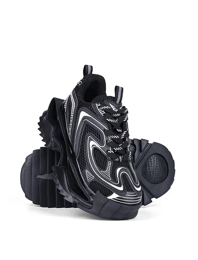 Жіночі кросівки MIRATON з екошкіри чорні (2331D-26) - фото 2 - Miraton