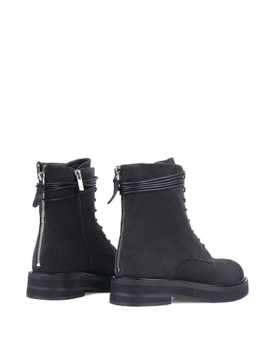 Жіночі черевики MIRATON велюрові сірі з підкладкою з байки (GT20578-022-NJ97) - фото 4 - Miraton