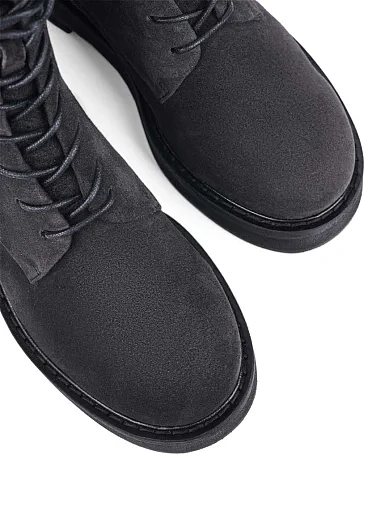 Жіночі черевики MIRATON велюрові сірі з підкладкою з байки (GT20578-022-NJ97) - фото 5 - Miraton