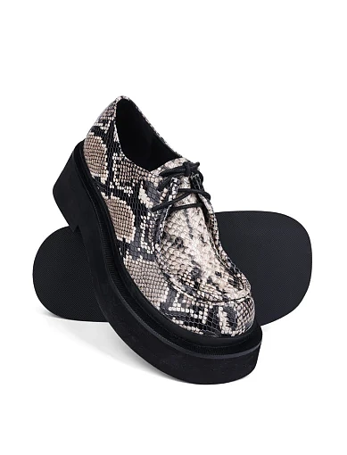 Жіночі туфлі MIRATON шкіряні сірі (YD2647-04-1) - фото 2 - Miraton