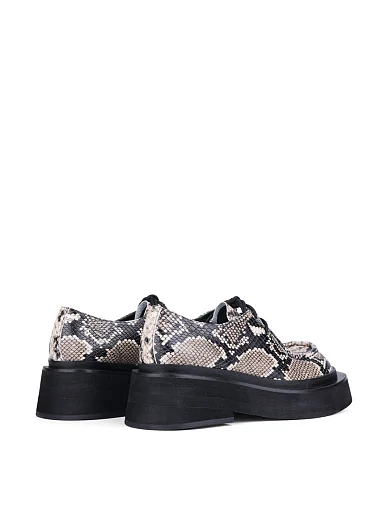 Жіночі туфлі MIRATON шкіряні сірі (YD2647-04-1) - фото 4 - Miraton