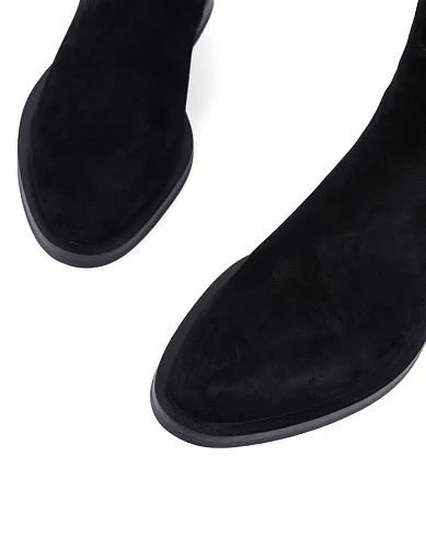 Жіночі ботфорти Attizzare велюрові чорні з підкладкою з байки (2401-1921-1) - фото 5 - Miraton