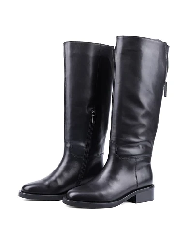 Жіночі чоботи Attizzare шкіряні чорні з підкладкою з натурального хутра (2408-1621-1) - фото 3 - Miraton