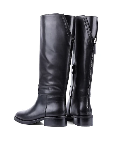 Жіночі чоботи Attizzare шкіряні чорні з підкладкою з натурального хутра (2408-1621-1) - фото 4 - Miraton