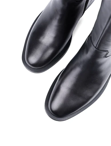 Жіночі чоботи Attizzare шкіряні чорні з підкладкою з натурального хутра (2408-1621-1) - фото 5 - Miraton