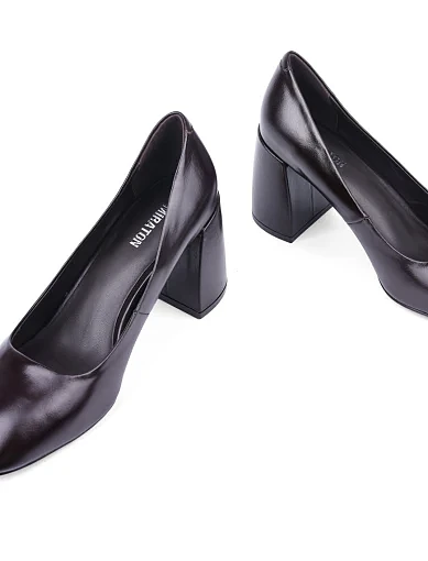 Жіночі туфлі MIRATON шкіряні коричневі (2436S-78-1) - фото 2 - Miraton