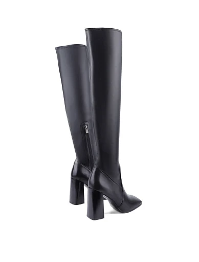 Жіночі ботфорти Attizzare шкіряні чорні з підкладкою з байки (2503-2215-1) - фото 4 - Miraton