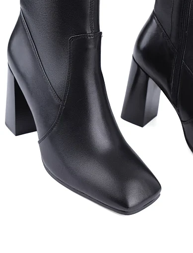 Жіночі ботфорти Attizzare шкіряні чорні з підкладкою з байки (2503-2215-1) - фото 5 - Miraton