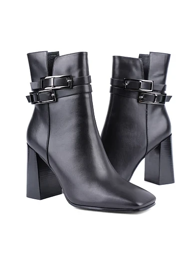 Жіночі черевики Attizzare шкіряні чорні з підкладкою з байки (2503-612-1) - фото 2 - Miraton