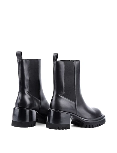 Жіночі черевики MIRATON шкіряні чорні з підкладкою з байки (6608-718-1) - фото 4 - Miraton