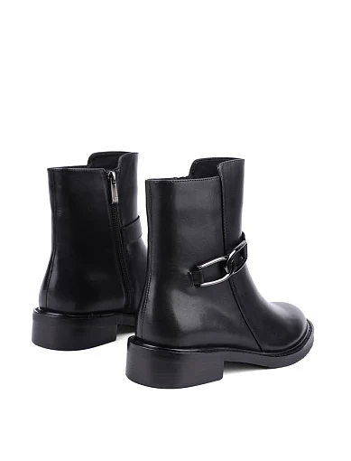 Жіночі черевики Attizzare шкіряні чорні з підкладкою з байки (366X-0668-N04) - фото 4 - Miraton