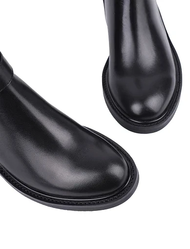 Жіночі черевики Attizzare шкіряні чорні з підкладкою з байки (366X-0668-N04) - фото 5 - Miraton