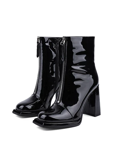 Жіночі черевики MIRATON лакові чорні з підкладкою з байки (8101X-0605-H154) - фото 3 - Miraton