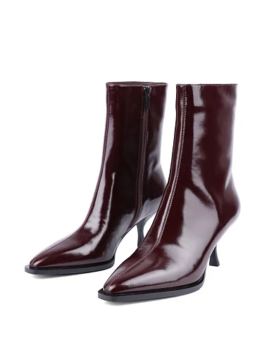 Жіночі черевики MIRATON з масляної шкіри бордові з підкладкою з байки (8111X-0906-N462) - фото 3 - Miraton