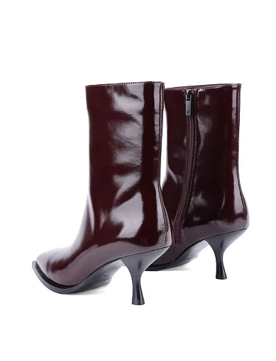 Жіночі черевики MIRATON з масляної шкіри бордові з підкладкою з байки (8111X-0906-N462) - фото 4 - Miraton