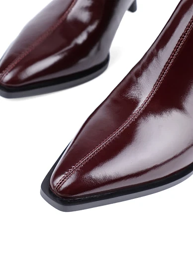 Жіночі черевики MIRATON з масляної шкіри бордові з підкладкою з байки (8111X-0906-N462) - фото 5 - Miraton