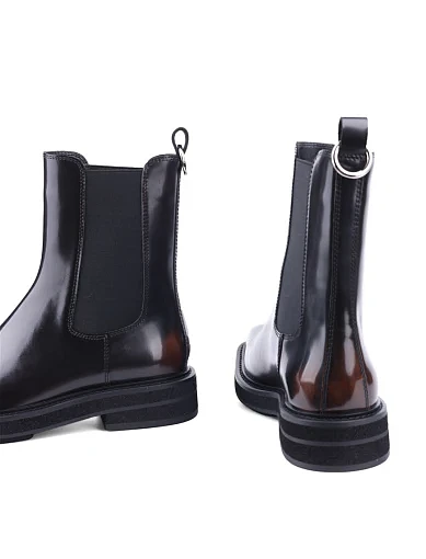 Жіночі черевики MIRATON з масляної шкіри коричневі (8155X-0701-N452) - фото 3 - Miraton