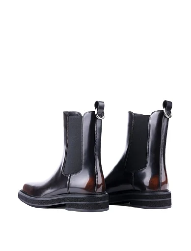 Жіночі черевики MIRATON з масляної шкіри коричневі (8155X-0701-N452) - фото 5 - Miraton