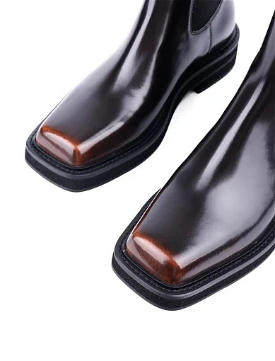 Жіночі черевики MIRATON з масляної шкіри коричневі (8155X-0701-N452) - фото 6 - Miraton