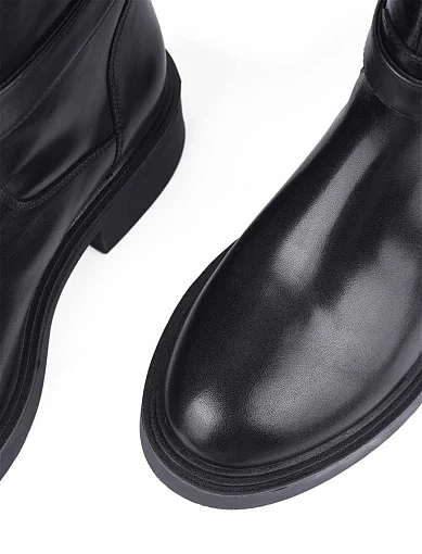 Жіночі черевики MIRATON шкіряні чорні з підкладкою з байки (877H-1023-N04) - фото 5 - Miraton