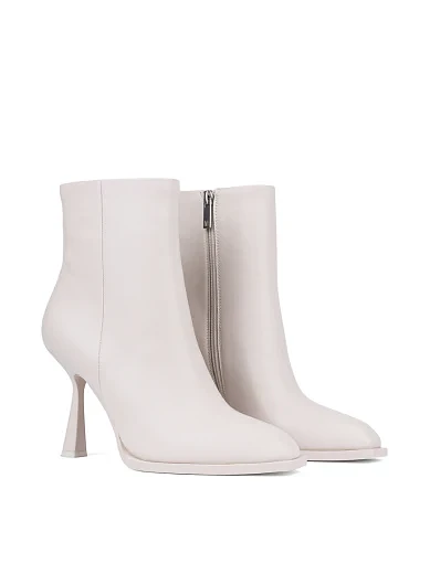 Жіночі черевики MIRATON шкіряні рисового кольору з підкладкою з байки (G316-83) - фото 3 - Miraton