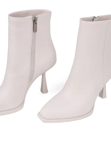 Жіночі черевики MIRATON шкіряні рисового кольору з підкладкою з байки (G316-83) - фото 5 - Miraton