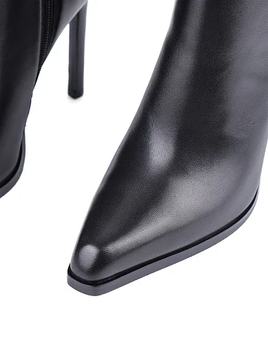 Жіночі черевики MIRATON шкіряні чорні з підкладкою з байки (G683-6003) - фото 5 - Miraton