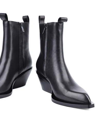 Жіночі черевики MIRATON шкіряні чорні з підкладкою з байки (G685-618) - фото 2 - Miraton