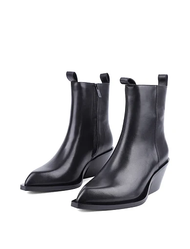 Жіночі черевики MIRATON шкіряні чорні з підкладкою з байки (G685-618) - фото 3 - Miraton