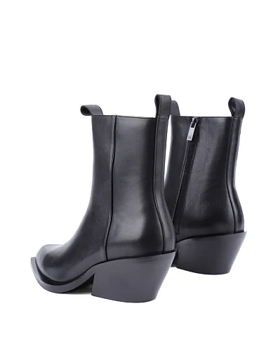 Жіночі черевики MIRATON шкіряні чорні з підкладкою з байки (G685-618) - фото 4 - Miraton