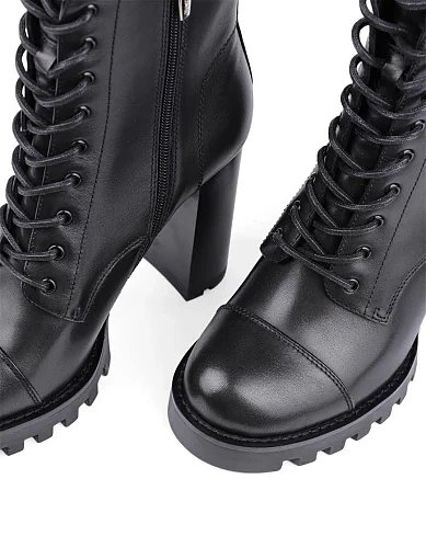 Жіночі черевики Attizzare шкіряні чорні з підкладкою з байки (G360-602) - фото 5 - Miraton