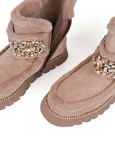 Жіночі уггі Alma en Pena замшеві бежеві (I241004) - фото 5 - Miraton