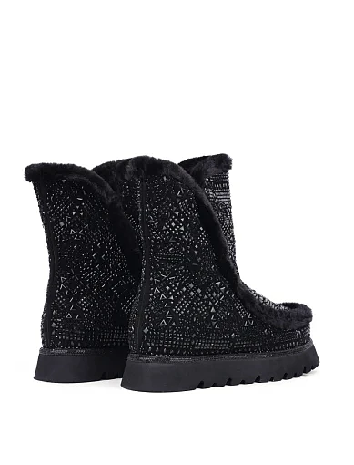 Женские угги Alma en Pena замшевые черные - фото 4 - Miraton