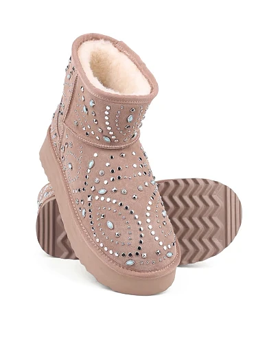 Жіночі уггі Alma en Pena замшеві бежеві (I241042) - фото 2 - Miraton